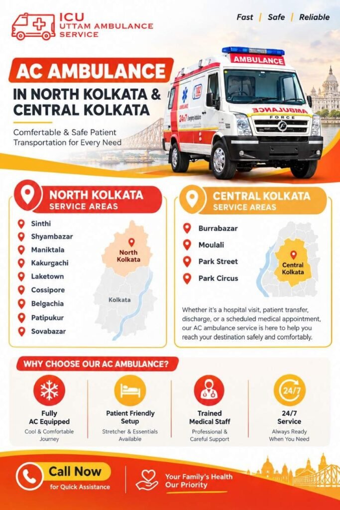 AC Ambulance in North Kolkata Central Kolkata
