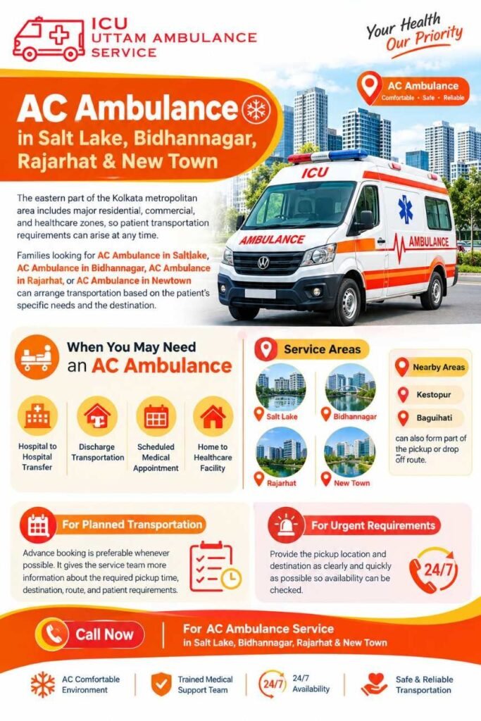 AC Ambulance in Salt Lake Bidhannagar Rajarhat New Town